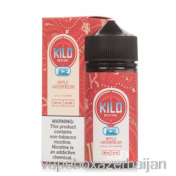 Vape Box Azerbaijan ICE Apple Watermelon - KILO Revival - 100mL 0mg